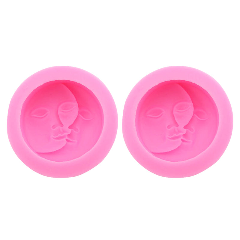 2Pcs/Set Moon Face Design Kitchen DIY Baking Silicone Mold Cake Pudding Chocolate Decoration Mold (No FDA Certification BPA Free) 2Pcs/Set Moon Face Design Kitchen DIY Baking Silicone Mold Cake Pudding Chocolate Decoration Mold (No FDA Certification BPA Free)